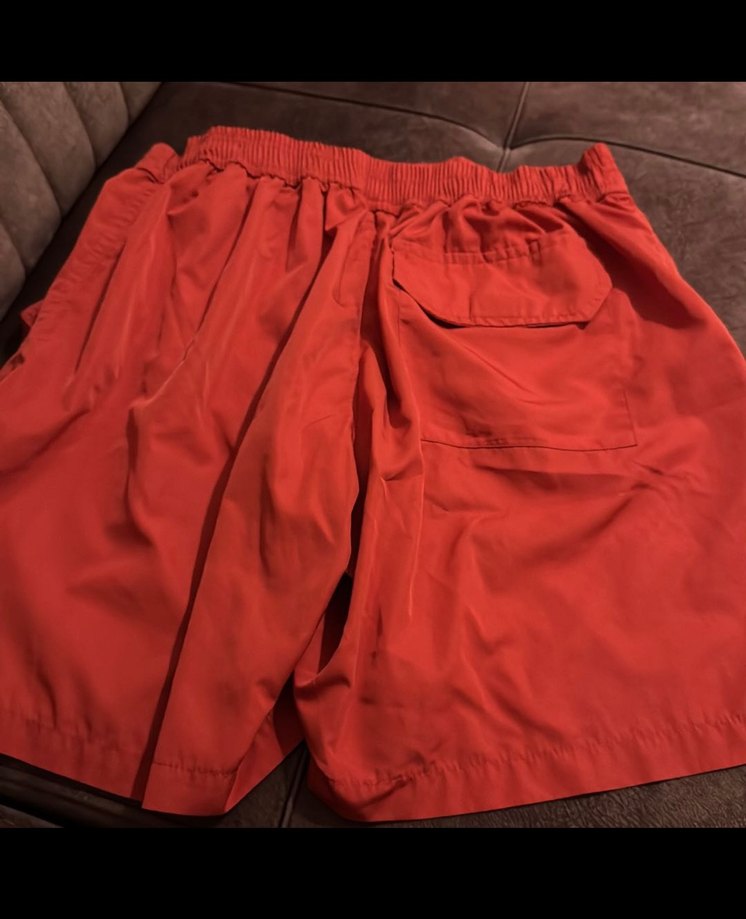 Kırmızı Düğmeli Erkek Yüzme Şortu - Görsel 3