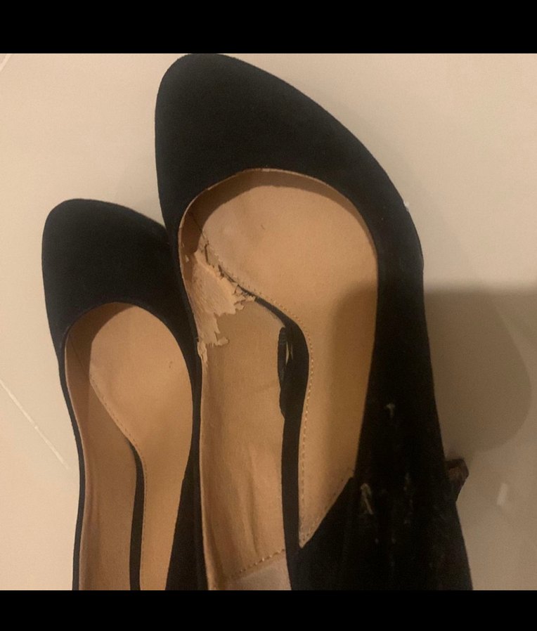 Siyah Süet Stiletto Platform Topuklu Ayakkabı - Görsel 2