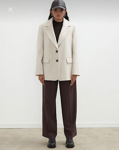 Manuka kaşe oversize blazer