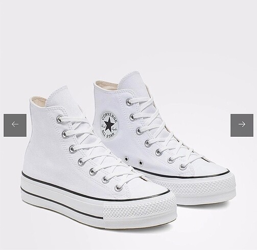 37 Beden Converse Chuck Taylor All Star Lift Unisex Beyaz Platform Sneake
