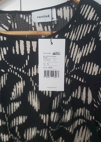 xl Beden siyah Renk TOUCHE Beli Lastikli Elbise