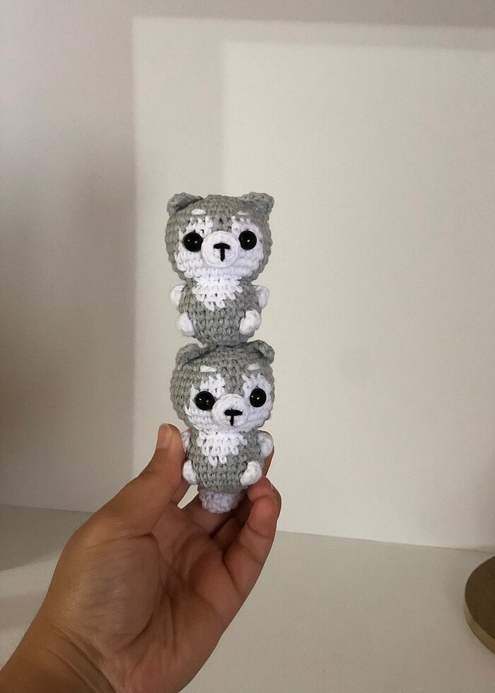 Amigurumi kurt Anahtarlık - Görsel 3