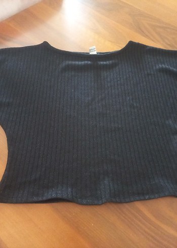 Diğer Siyah Kadın crop Bluz