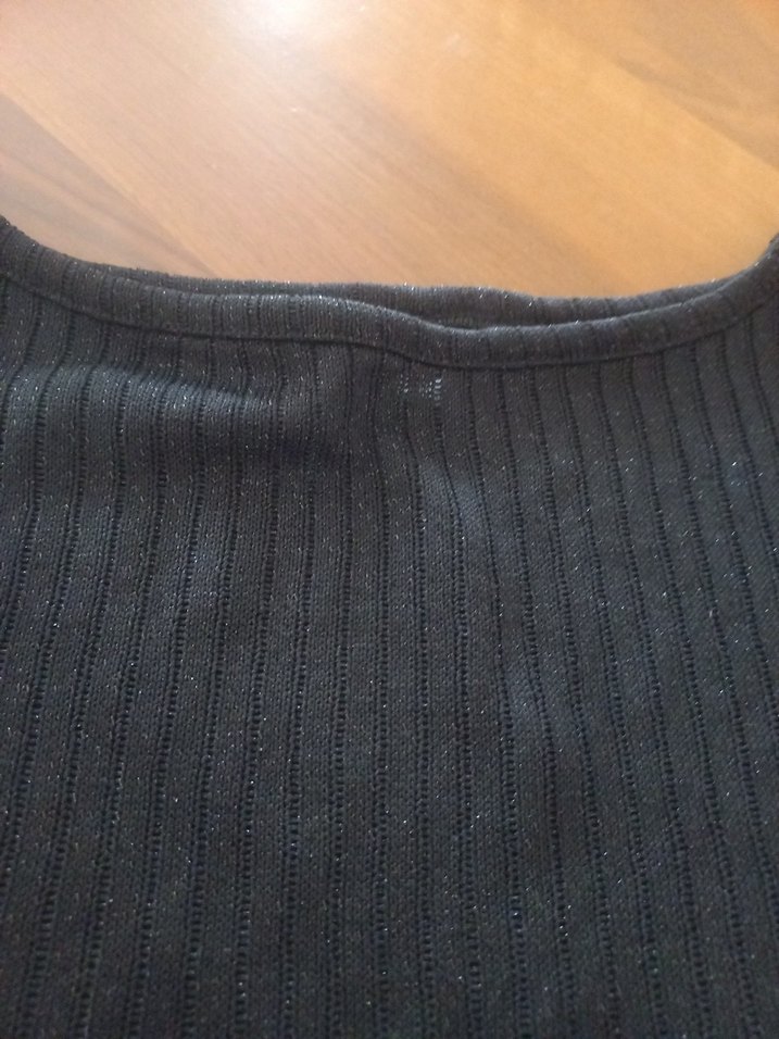 Siyah Kadın crop Bluz - Görsel 3