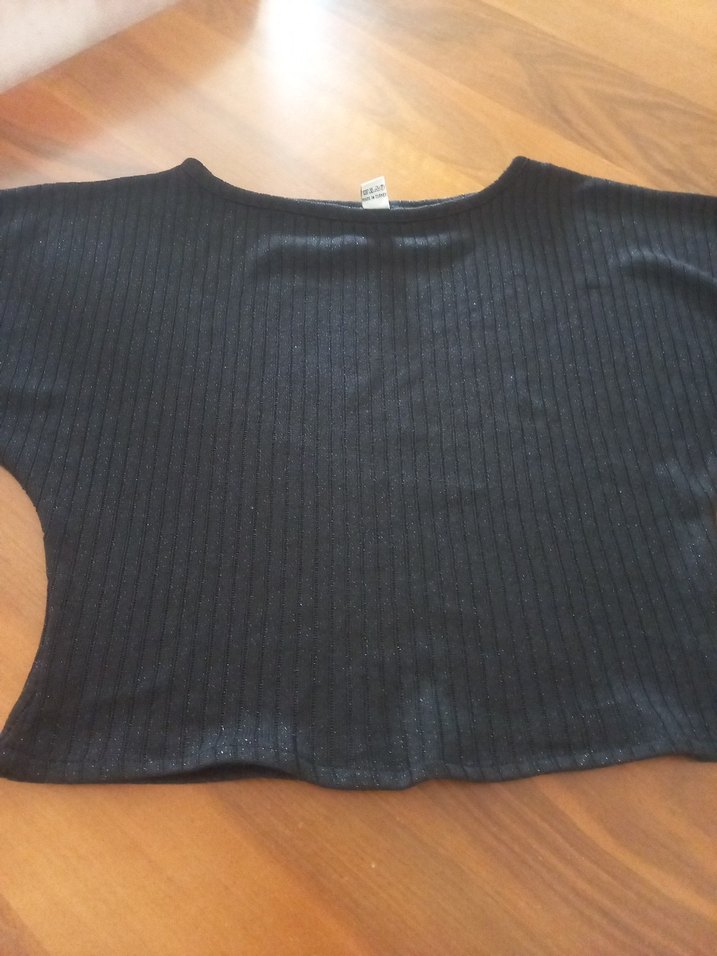 Siyah Kadın crop Bluz - Görsel 2