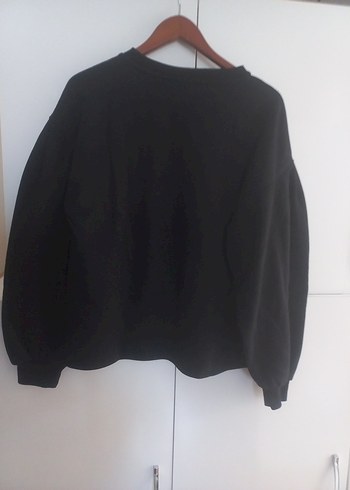 Siyah Kadın Oversize Sweatshirt - Görsel 3