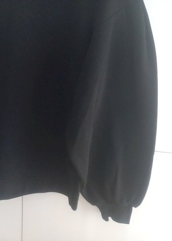 Siyah Kadın Oversize Sweatshirt - Görsel 2