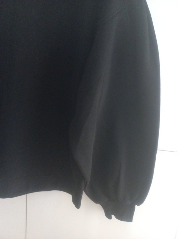 Siyah Kadın Oversize Sweatshirt - Görsel 2