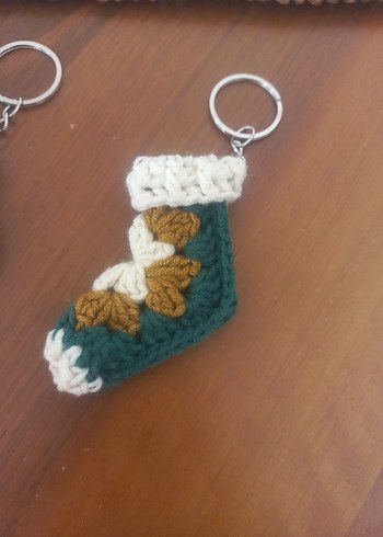 Örgü otantik çorap anahtarlık - Görsel 3