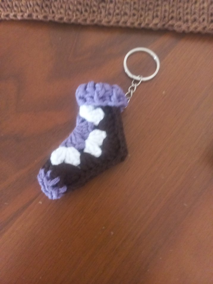 Örgü otantik çorap anahtarlık - Görsel 2