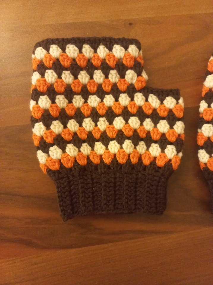 Renkli Örgü parmaksiz Kadın Eldiven - Görsel 2