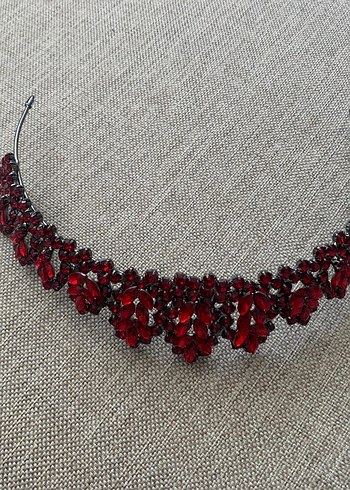 Diğer Bordo İşlemeli Boncuklu Kadın Saç Aksesuarı