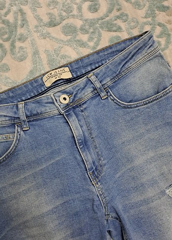 Erkek Mavi Kot Şort Loose Fit - Görsel 2