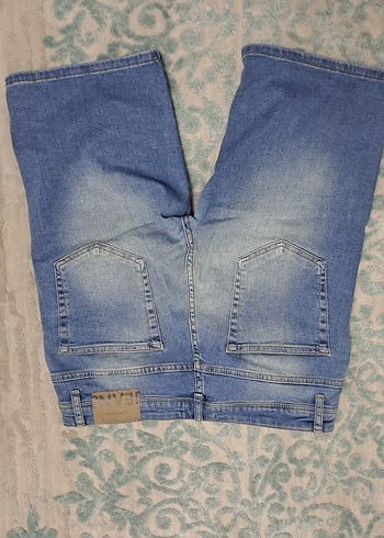 Erkek Mavi Kot Şort Loose Fit - Görsel 3