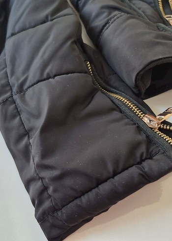 s Beden siyah Renk Kadın Siyah Kapüşonlu S beden Bershka Kışlık Mont