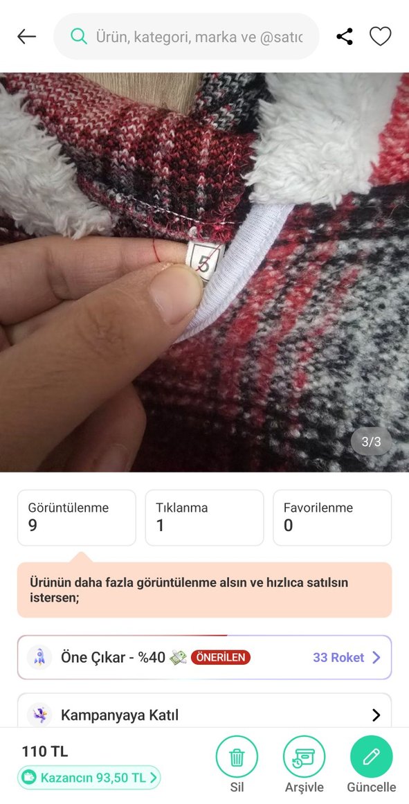 Kız Çocuk Kapüşonlu Kırmızı Gri Panço - Görsel 3