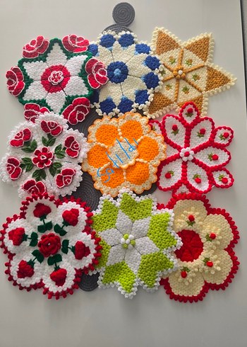 Renkli Çiçek Desenli çeğizlik lifler - Görsel 3