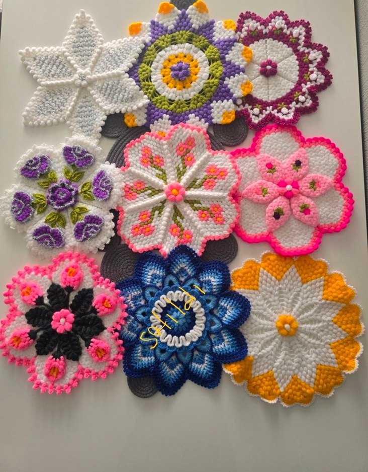 Renkli Çiçek Desenli çeğizlik lifler - Görsel 2