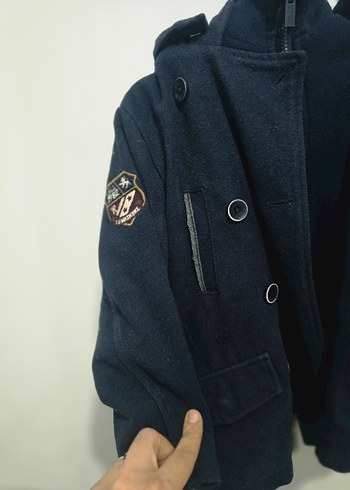 Erkek Çocuk Düğmeli Koyu lacivert Ceket - Görsel 6