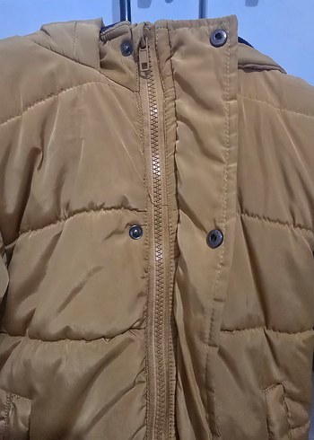 Bej Düğmeli Erkek Çocuk Mont - Görsel 3