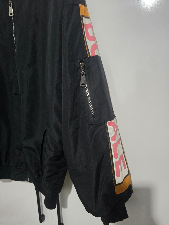 Siyah Fermuarlı erkek Street Wear Ceket - Görsel 3