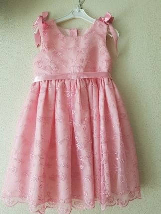 LC Waikiki pembe cici elbise