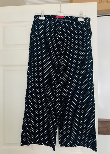 LC Waikiki Lacivert Puantiyeli Midi Kadın Pantolon