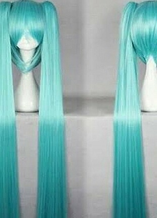 Hatsune miku cosplay peruk