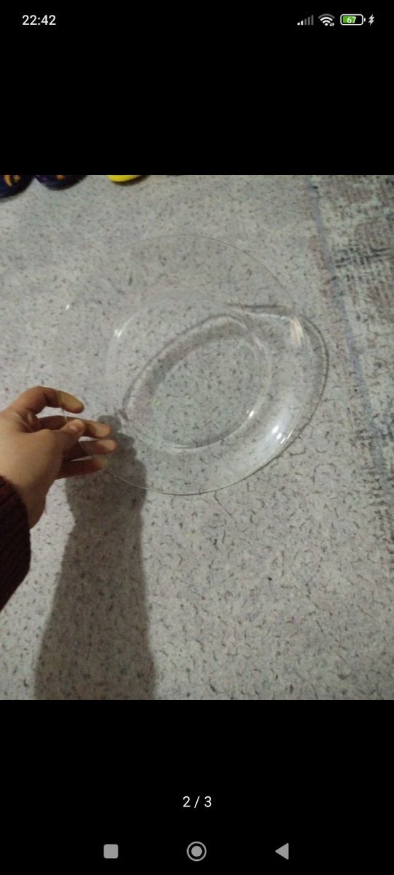 Parlak Bej Cam Tabak - Görsel 2