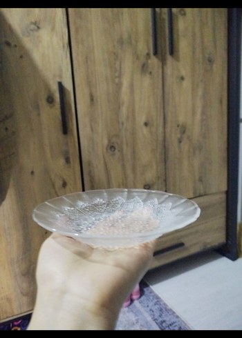 Gri Soyut Desenli Cam Tabak - Görsel 3