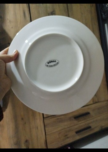 Beyaz Desenli Yemek Tabağı - Görsel 2