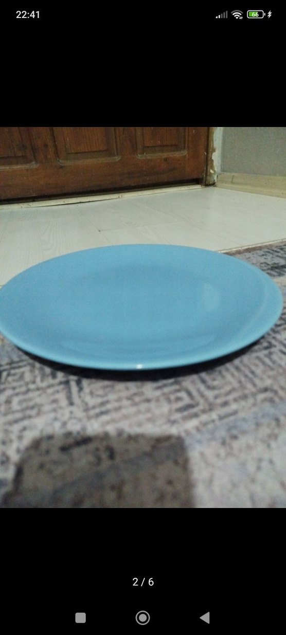 Beyaz Desenli Yemek Tabağı - Görsel 3