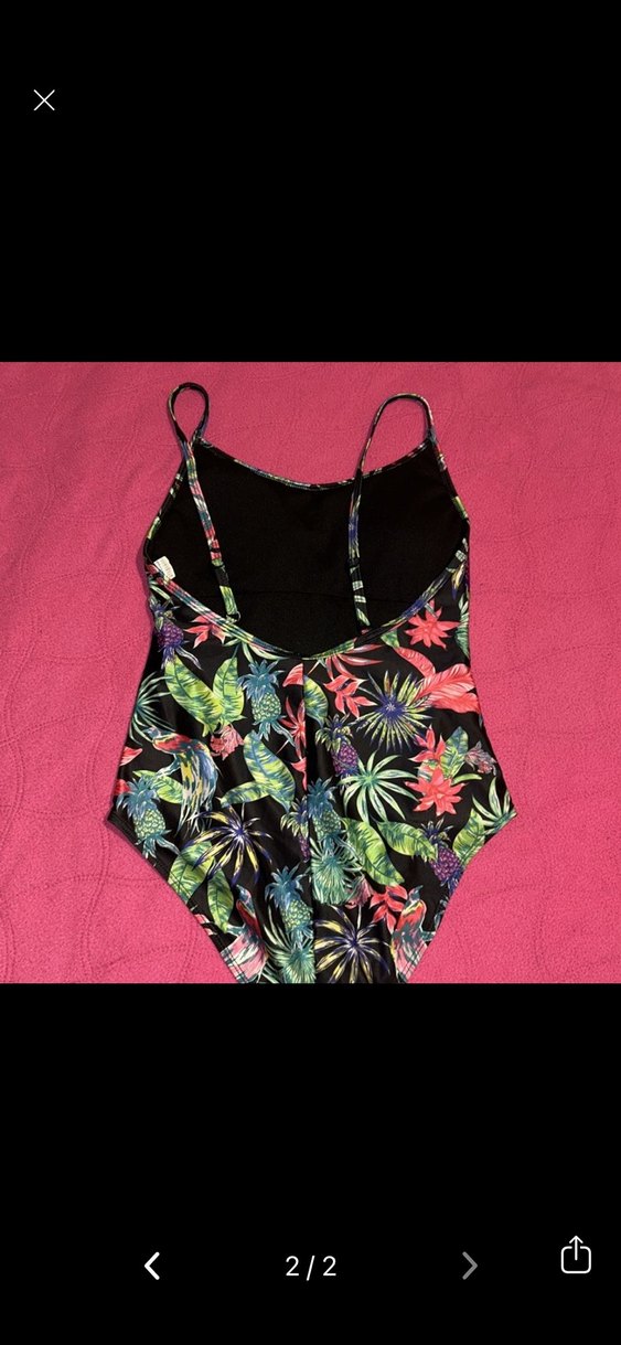 Defacto Çiçek Desenli İnce Askılı Mayo - Görsel 2