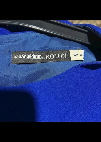 KotonX Hakan Yıldırım Lacivert Drapeli Kadın Uzun Elbise - Görsel 2