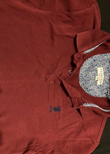 U.S Polo Assn Bordo Pamuklu Erkek Polo Tişört - Görsel 2