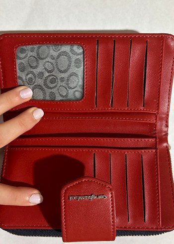 Cengiz Pakel Kırmızı Detaylı Kadın Deri Cüzdan - Görsel 2