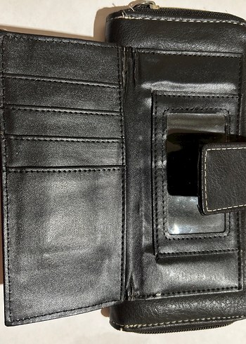 Kadın Siyah Deri Kemerli Cüzdan - Görsel 2