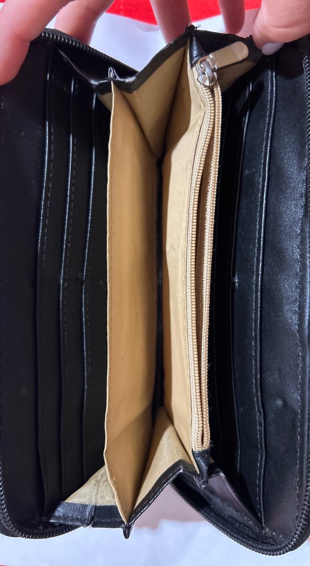 Kadın Siyah Deri Kemerli Cüzdan - Görsel 3