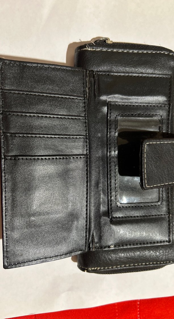 Kadın Siyah Deri Kemerli Cüzdan - Görsel 2