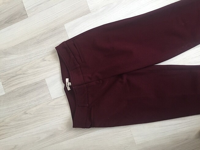 s Beden Koton bordo kumaş pantolon