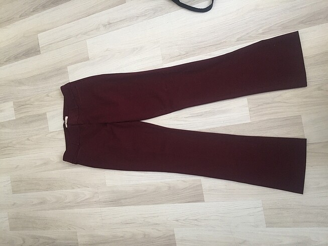 s Beden bordo Renk Koton bordo kumaş pantolon