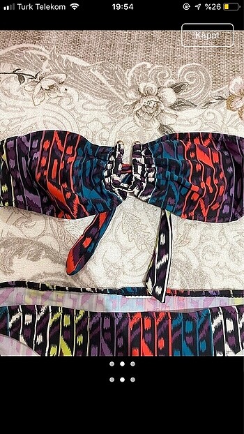 Straplez bikini takımı