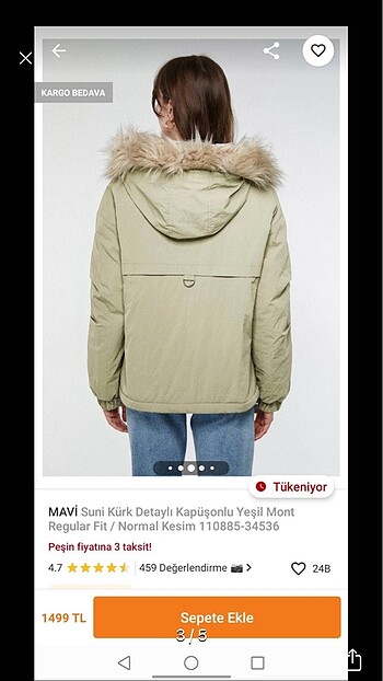 xs Beden Mavi mont