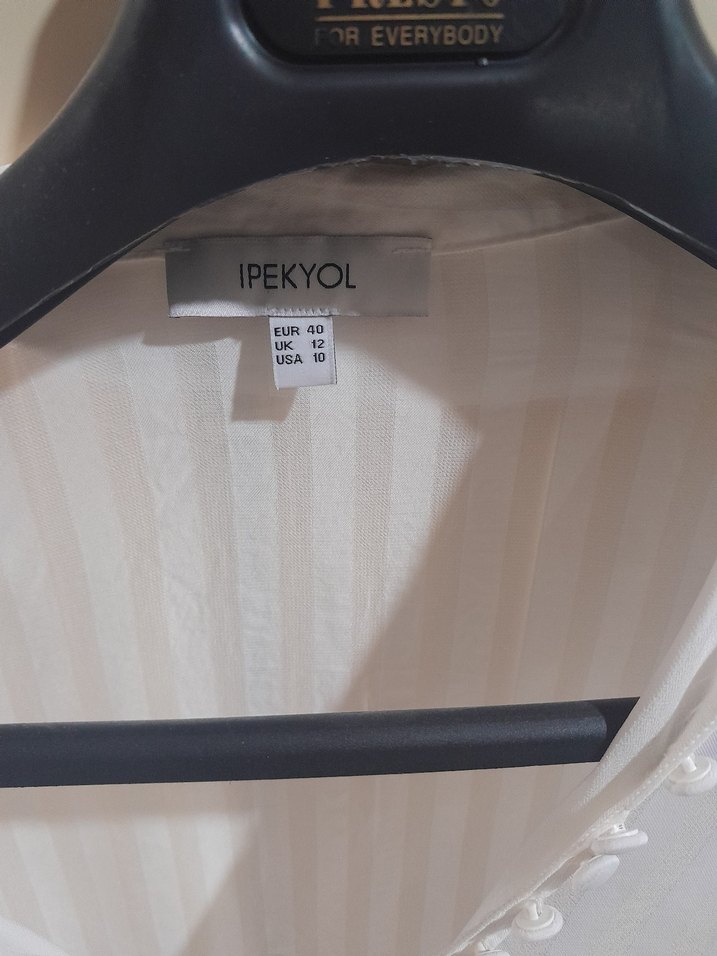 IPEKYOL KALITESI Yaka Düğmeli Keten Gömlek - Görsel 3