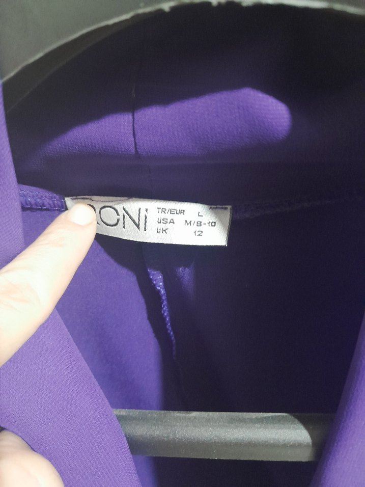 Mor V Yakalı Drapeli Kadın Bluz Marka Temsili - Görsel 4