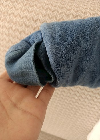 3-6 Ay Beden beyaz Renk Kapüşonlu Nakışlı Bebek ceket