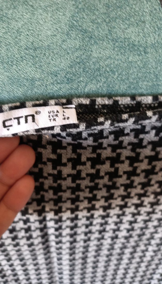 Gri Desenli Uzun Kollu elbise - Görsel 2