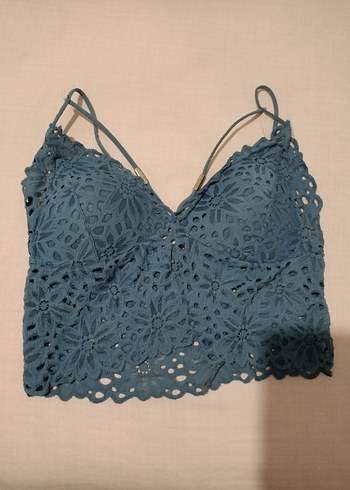 Mavi Nakışlı Bohem Kadın Bralet