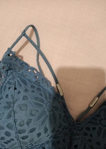 Penti Mavi Nakışlı Bohem Kadın Bralet
