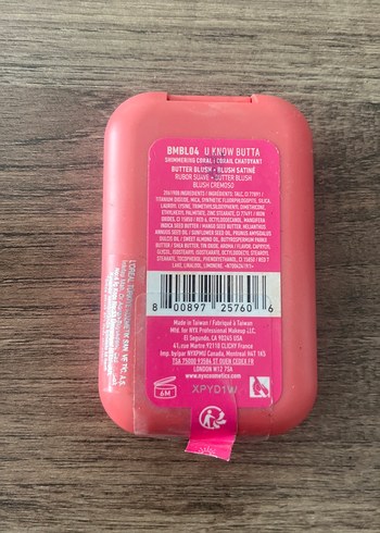 NYX NYX Buttermelt Pastel Pembe Allık